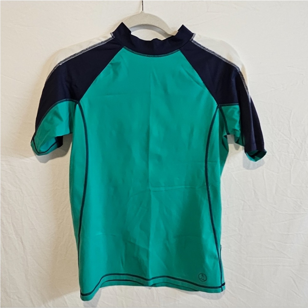 Lands’ End Rash Guard Short Sleeve Swim Shirt Large 14/16